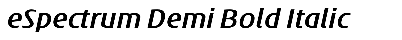 eSpectrum Demi Bold Italic
